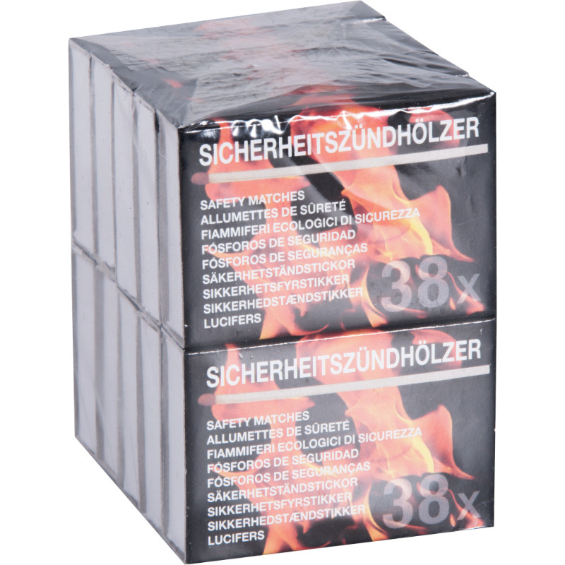 Flamax Streichhölzer 38 Stk. pro Schachtel, 10er-Set