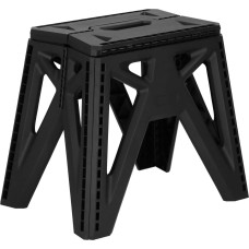 Springos Multifunctional folding stool, platform, step height Springos HA7487. 33.5 cm up to 150 kg black