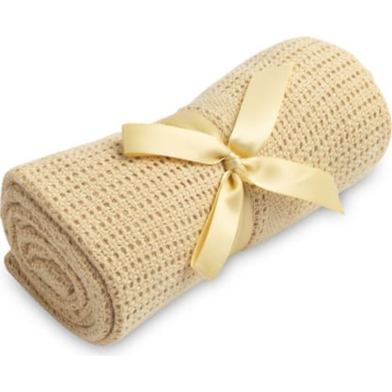 Sensillo Lochmuster-Decke MOLI BEIGE COFFEE