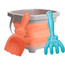 Woopie 43766 Zestaw silikonowe wiaderko z grabkami i łopatką