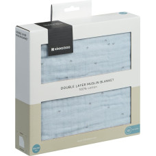 KIKKABOO Zweilagige Musselin-Decke 100x100 cm Stripy Friends