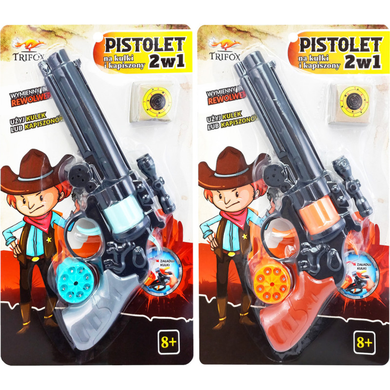 PISTOLET 2w1 NA KAPISZONY I KULKI