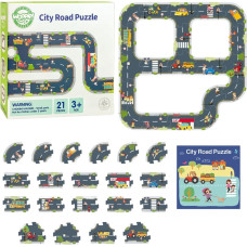 Woopie GREEN Droga Puzzle dla Dzieci Autostrada Makieta 21 el. Certyfikat FSC