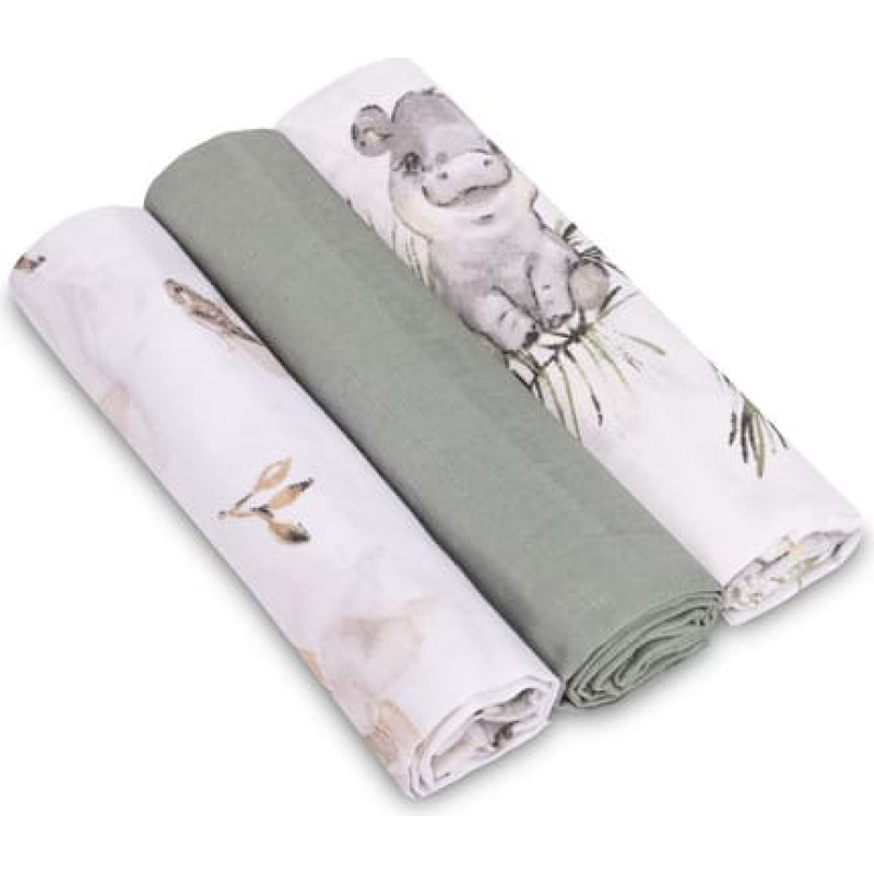 Sensillo Mullwindeln, 3er-Pack – 60 × 80 cm, EG-0006