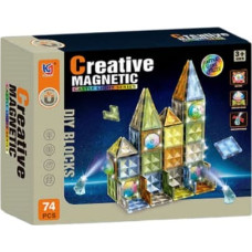 Magnetilised ehitusklotsid Loss valgusega 74 osa