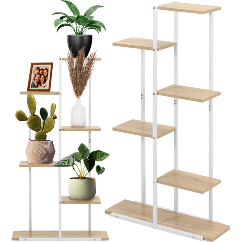 Springos White Metal Planter 60x20x113 cm GA0212