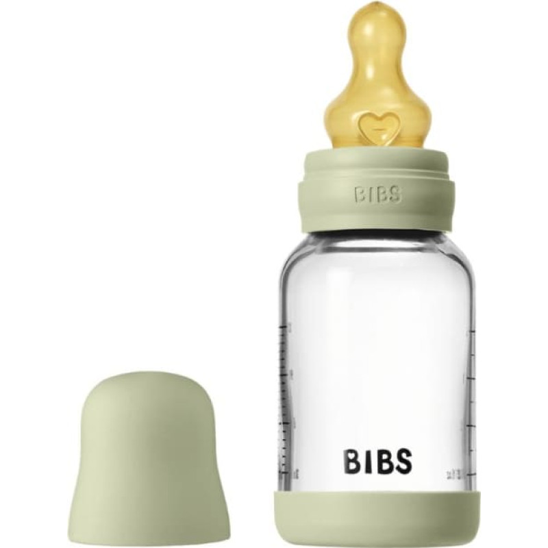 Bibs Glass Baby Bottle 120ml Sage