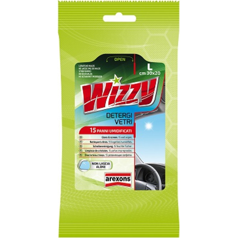 Arexons Glass cleaner WIZZY - 15 wipes