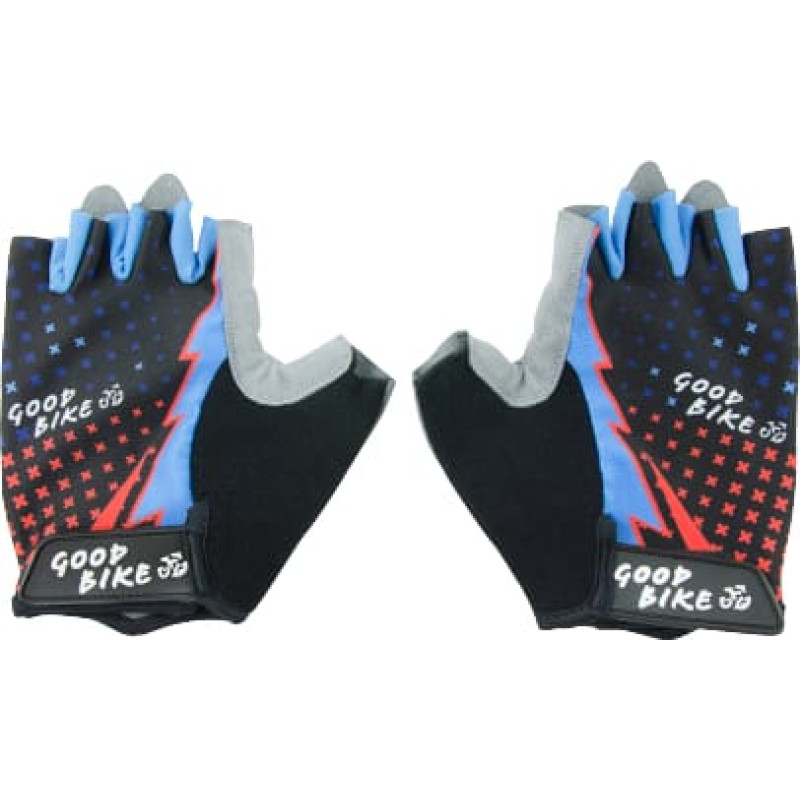 Bottari Bicycle gloves "STAR", adult, size: M, black/blue