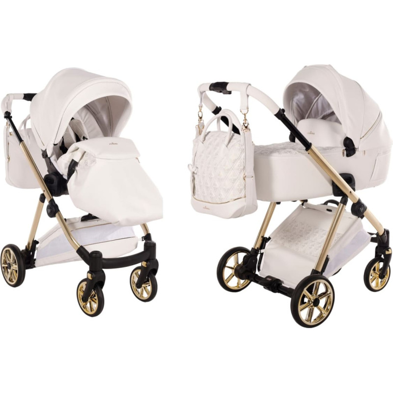 Junama Universal stroller 2 in 1 Ellegante Art Deco 04 White
