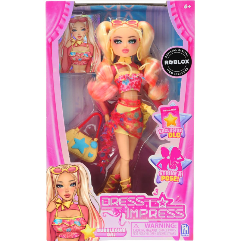 Phatmojo DRESS TO IMPRESS Fashion doll - Bubble Gum Gal, 29 cm