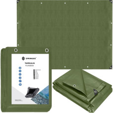 Springos Tarpaulin 5x8m Springos GA2127 120g/m2 thick protective green sheet