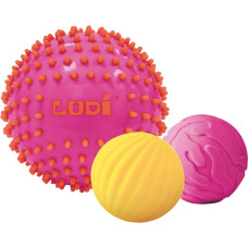 Ludi sensory balls, pink and yellow, 3 pcs.