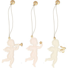 Springos Christmas tree decorations Springos CA0757 7cm metal angels set of 3