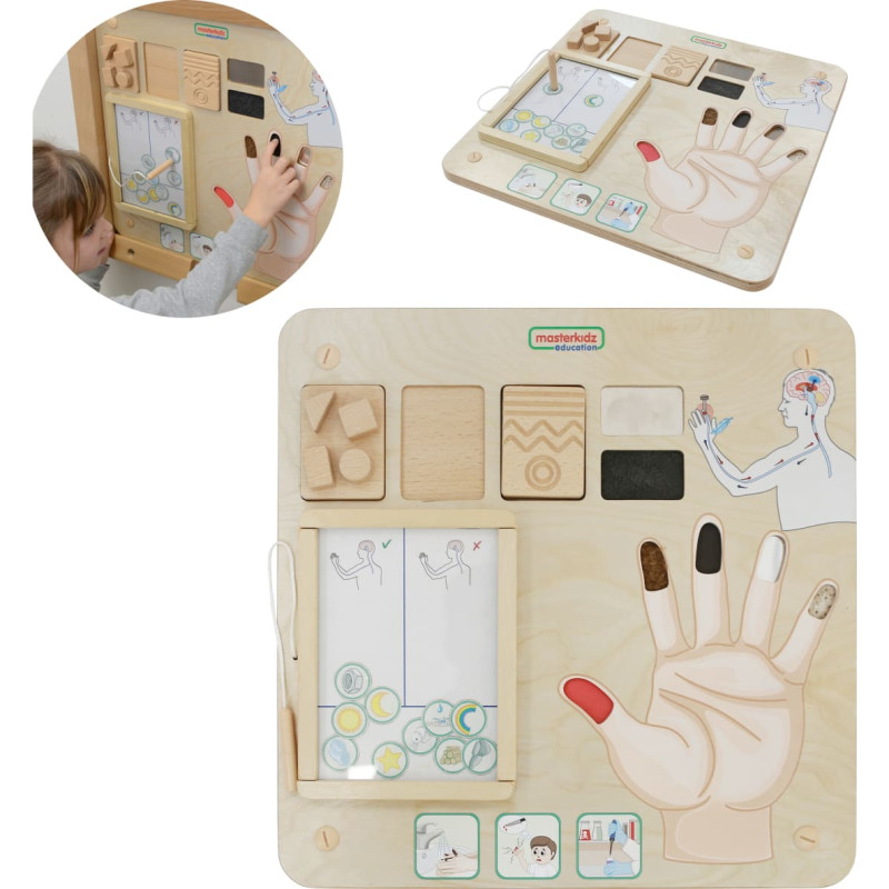 Masterkidz Tablica Edukacyjna Zmysł Dotyku Montessori