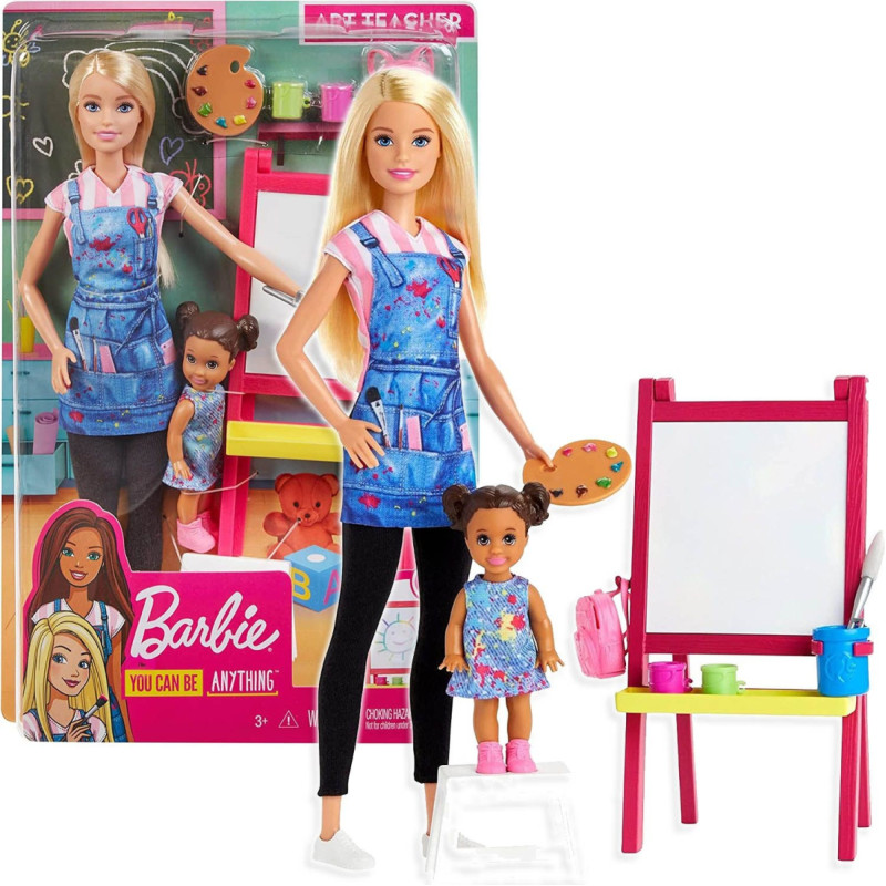 Barbie Karriere Kunstlehrerin Set - Puppe und Zubehör GJM29