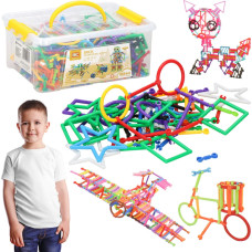 Springos Construction and assembly blocks for children Springos KG0040, 869 pcs, colorful tubes