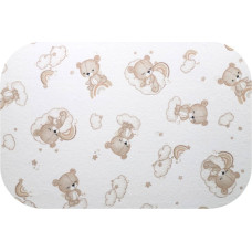 Ega Kids windel - 4008 - FLANNEL PRINT - EGA - TEDDY BEAR  ON CLOUDS - BEIGIE -size 70x80 cm