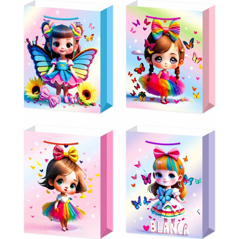 TORBA NA PREZENTY BROKATOWA LALKI S