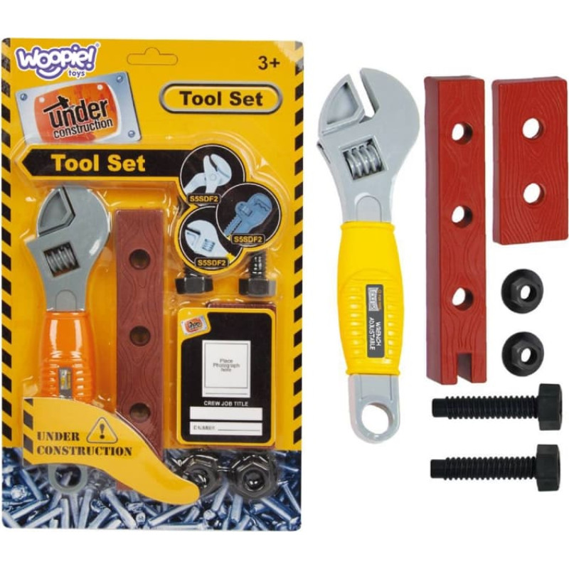 Woopie 56782 Werkzeugset für kleine Handwerker – verstellbarer Schraubenschlüssel