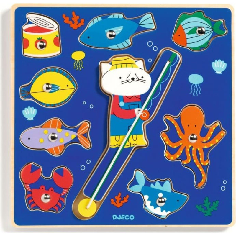 Djeco Wooden puzzle - Puzz & Fish - Color