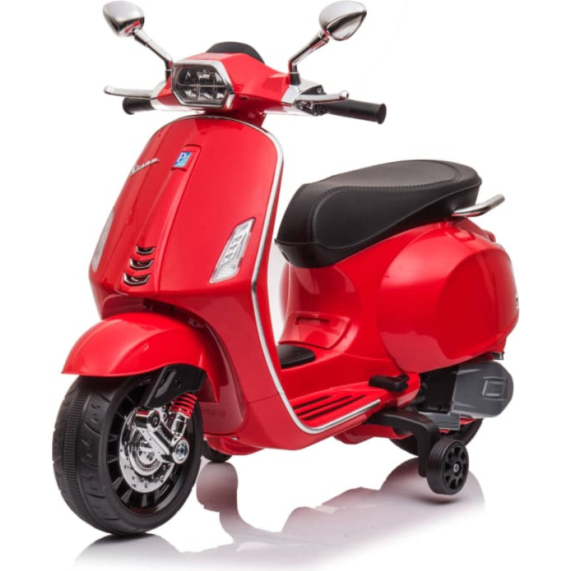 KIKKABOO Wiederaufladbarer Kinderroller Licensed Vespa Sprint Racing Sixties Red