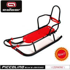 Adbor PICCOLINO Black Edition sled with backrest, red