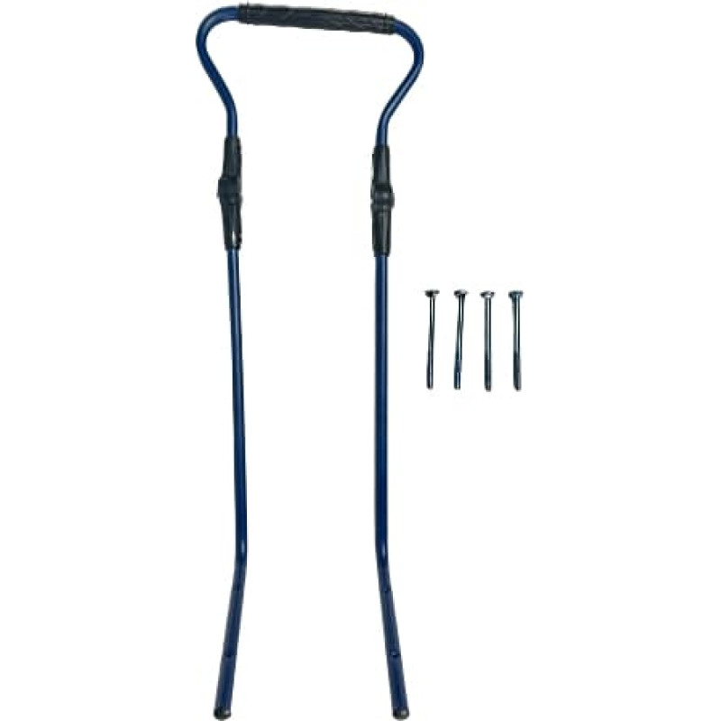 Adbor Height-adjustable push handle for sled, blue