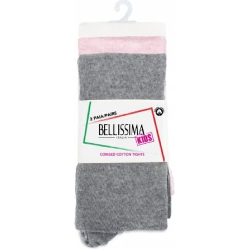 Bellissima Children tights B450 mel.grey/mel.pink 134/140 2 pairs