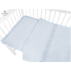 Miminu KIECZMERSKI Pościel C-2 100X135 cm ROYAL z falbanką błękit