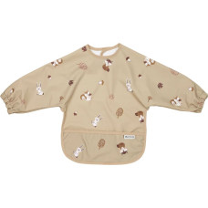 Beaba / Red Castle Meyco Baby Ūdensnecaurlaidīgs priek&scaron;autiņ&scaron; ar piedurknēm Forest Animals Sand 4-18m