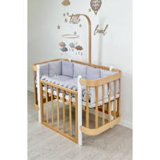 Ingvart Satīna gultas veļas komplekts  "Platinum" Smart Bed gultiņai pelēks