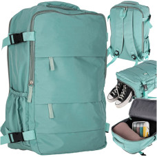 Bagāžas ceļojumu mugursoma zaļa 45x30 cm