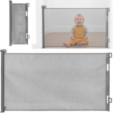 Springos Safety barrier for stairs 80 cm, roller shutter for doors, protective, gray