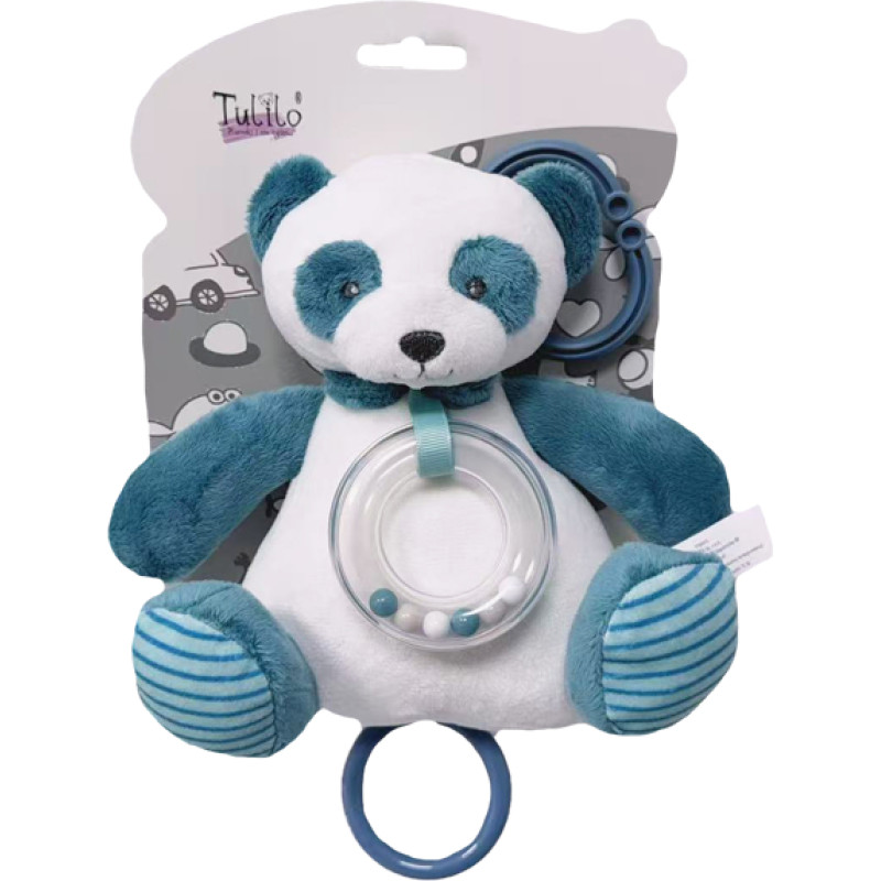 Tulilo AXIOM 9551 Spieluhr Panda, blau, 18 cm