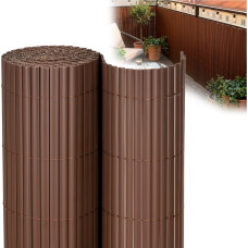 Springos PVC cover masking 500x160 cm mat for balcony, terrace, fence, brown