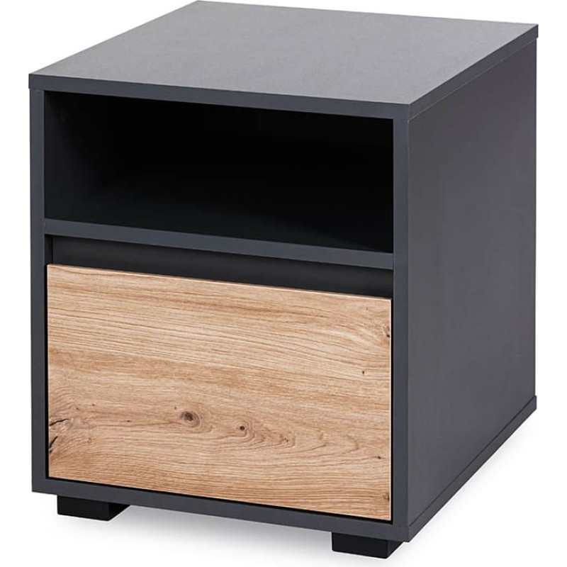 Klups LITTLE SKY by KLUPŚ, Nachttisch DALIA, anthrazit–Eiche