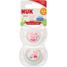 NUK 175333 Smoczek uspokajający 0-6m silikon PEPPA 2 szt