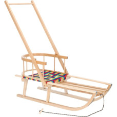 Springos Wooden sled with backrest and seat and handle Springos SAN006 90 x 32 cm