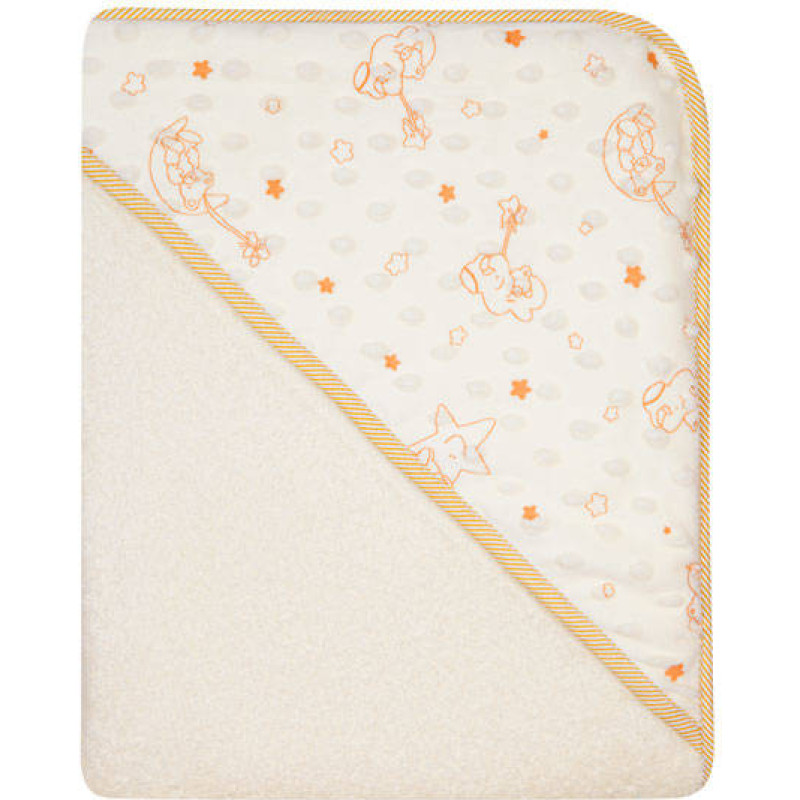 Duet Baby Badehandtuch 651 Frottee - Minky 100x100 - ECRU