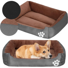 Springos Dog, cat bed M Springos PA0329M, resting place 58x47x14.5 cm brown-gray