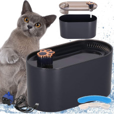 Springos Pet water dispenser Springos PA0316, drinking fountain for cats and dogs 3 L with filter, graphite color