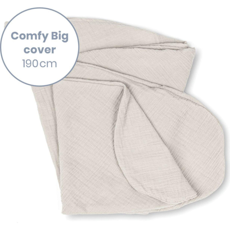 Doomoo Comfy Big nursing pillow cover, Tetra Almond