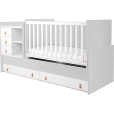 KIKKABOO Multifunktionales Babybett Lorena Grey