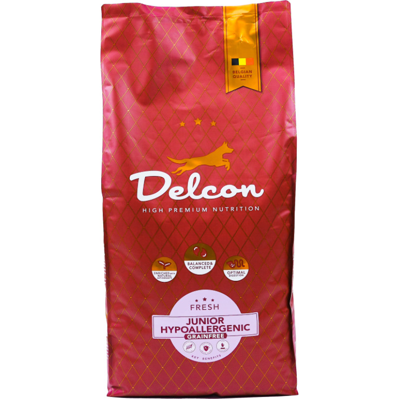 Delcon Grainfree food for young dogs JUNIOR HYPOALLERGENIC / 10 kg
