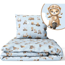 Ankras Cover set -  2 pcs - 135x100, 40x60 - ANIMALS in the TRAVEL