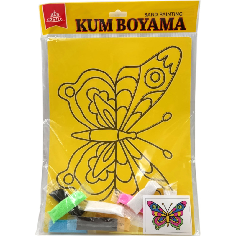 Red Castle sand art set, 275x205 mm, Butterfly