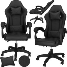 Springos HF0035 Office Chair, black eco-leather