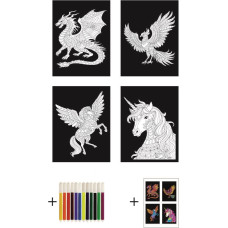 Joonistuskomplekt Fantaasia, 4 postrit