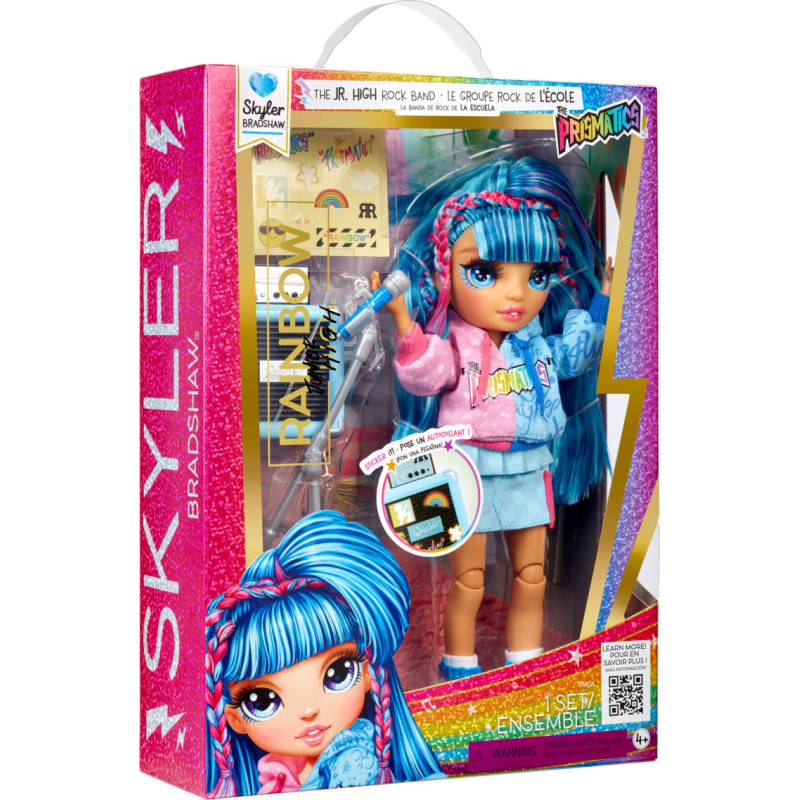 Rainbow High 565215-EUC Rainbow High Junior High Doll Skyler